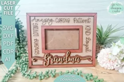 Mother's day Grandma and Mom Photo Frame Glowforge Laser cut Product Image 2