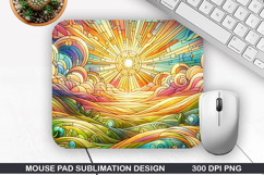 Mouse Pad Sublimation, Summer Mouse Pad PNG Design Product Image 1