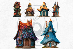 Fairy Tale Houses PNG, Gnome home, Whimsical Buildings Product Image 7