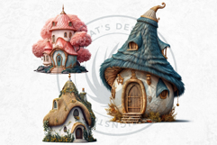 Fairy Tale Houses PNG, Gnome home, Whimsical Buildings Product Image 8