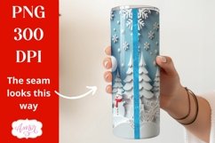 3D Christmas tumbler wrap PNG | Christmas Cat PNG Product Image 2