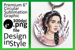 Elegant Car Coaster Round PNG Design , Beauty Woman Product Image 1