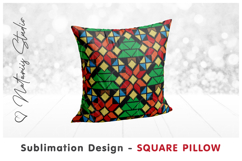2 Cozy Christmas Knitted Designs - Sublimation Square Pillow Product Image 5