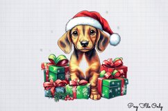 Christmas Dachshunds Clipart PNG Product Image 1