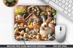 Bunny Mouse Pad Sublimation, Animals Mouse Pad PNG Design Product Image 1