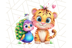 Cute Animal Friends Clipart PNG, Bright Spring Animal Duos Product Image 3