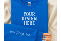 Gildan 18000 Sapphire Sleeve Mockup Product Image 1