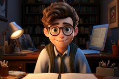 3D Character Child Boy it_support with relevant environment Product Image 1