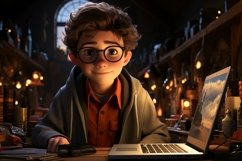 3D Character Child Boy it_support with relevant environment Product Image 1