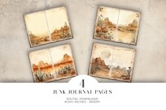 Desert Junk Journal Digital Paper Bi-fold Product Image 1