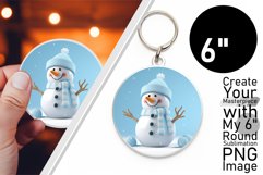 Winter's Whimsical Treasures: 3D Inflated Puff Snowman Product Image 1