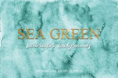 35 Light Sea Green Watercolor Backgrounds, Artistic Textures Product Image 1