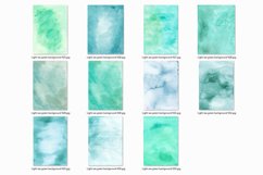 35 Light Sea Green Watercolor Backgrounds, Artistic Textures Product Image 8