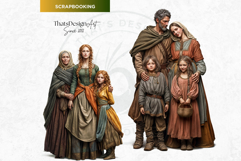 Medieval Peasants PNG Clipart, Fantasy Villagers, Historical Product Image 6