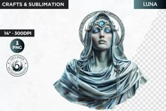Roman Goddess Clipart,Luna, Roman mythology graphics Product Image 1