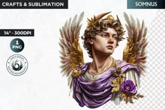 Roman God Clipart, Somnus, Roman mythology graphics Product Image 1