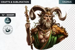 Roman God Clipart, Faunus, Roman mythology graphics Product Image 1