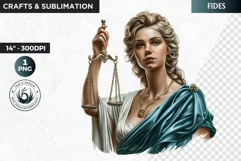 Roman Goddess Clipart, Fides, Roman mythology graphics Product Image 1