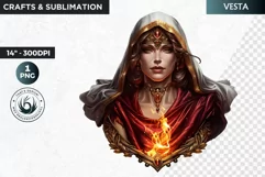 Roman Goddess Clipart, Vesta, Roman mythology graphics Product Image 1