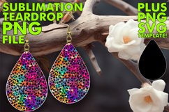 Leopard Print Elegance: Sparkling Teardrop Charm Product Image 1
