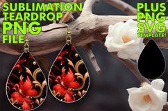 Shiny Crimson Teardrop Sublimation Product Image 1