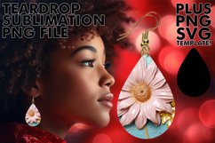 3D Teardrop Earrings: Sublimation Beauty Product Image 1