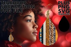 Watercolor Sunflower Leopard Earrings for Sublime Product Image 1