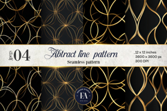 Gold Black Abstract Lines Pattern Product Image 1