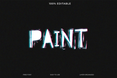 Abstract Glitch Paint Text Effect Product Image 1