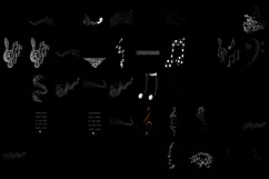 350 MUSIC NOTES TRANSPARENT PNG FILES, PHOTOSHOP OVERLAYS Product Image 9