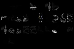 350 MUSIC NOTES TRANSPARENT PNG FILES, PHOTOSHOP OVERLAYS Product Image 7