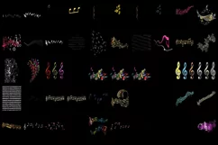 350 MUSIC NOTES TRANSPARENT PNG FILES, PHOTOSHOP OVERLAYS Product Image 6