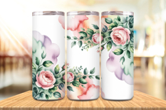 Valentine’s Day Rose &amp; Flowers Tumbler Wrap PNG Big Bundle Product Image 11