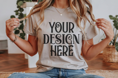 Christmas Gildan 18000 Ash Crewneck Sweatshirt Mockup Product Image 1