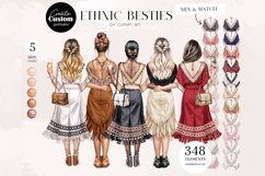 Ethnic Besties Clipart Portrait Creator Product Image 1