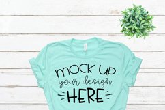 Mock up Bella Canvas 3001 Heather Mint Unisex Mockup Product Image 1