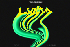 Creative Modern Outline Neon Text Effect Product Image 1