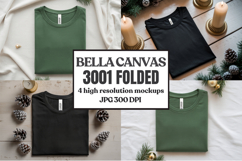 Christmas Bella Canvas 3001 Folded Tshirt Mockup Product Image 1