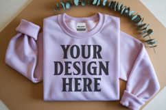 Light Pink Gildan 18000 Folded Flat Lay Mockups Product Image 1