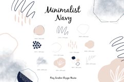 20 Hand Drawn Minimalist Navy Abstract Clip Art Bundle Product Image 3