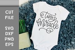 Tiny Miracle, Hand Lettered, Cut File Product Image 1