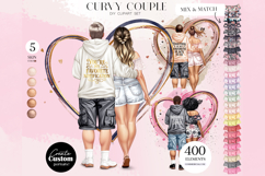 Curvy Couple Clipart Portrait Creator Product Image 1