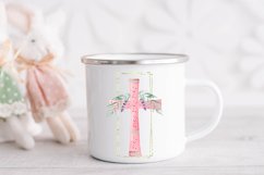 Pink Easter Cross with Palms and Lavender Design Product Image 2