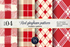 Red Gingham Pattern | Checkered Pattern Product Image 1