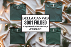 Christmas Bella Canvas 3001 Folded Tshirt Mockup Product Image 1