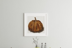 Watercolor Pumpkin Illustration PNG | Hand Painted Fall Clip Product Image 6