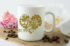 Love heart paper cut design. SVG / DXF / EPS / PNG files Product Image 4