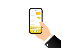 Phone Message Template. Social network chat page template. Product Image 1