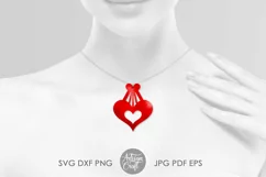 Heart earrings SVG | laser cutting | Valentine's Day SVG Product Image 2
