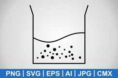 Vector Beaker Half Fill Icon Product Image 1